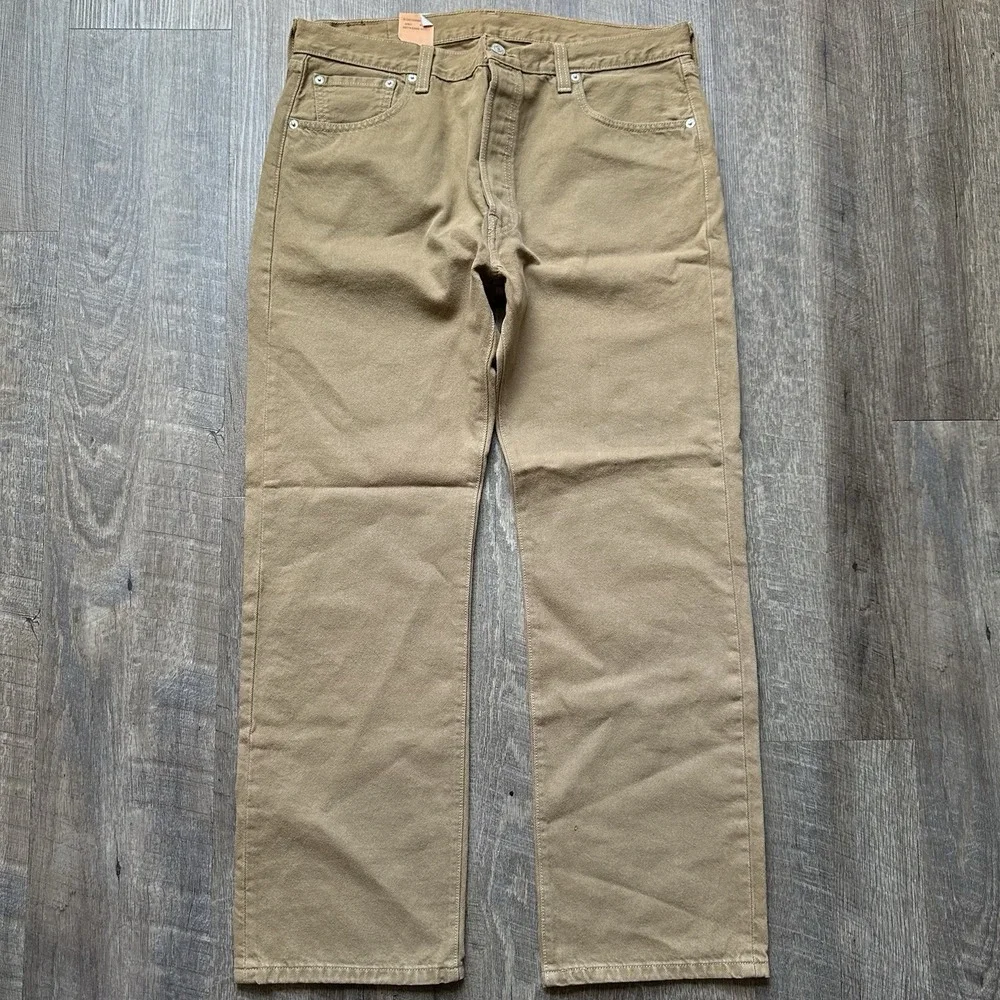 NEW Vintage 2008 Levi's 501 36 X 30 STF Khaki Jeans Desert Sand NWT